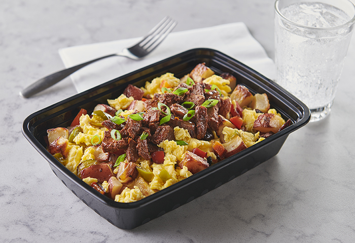 Adobo Pork Loin and Eggs Breakfast Hash
