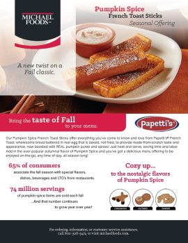 Pumpkin Spice French Toast Stick