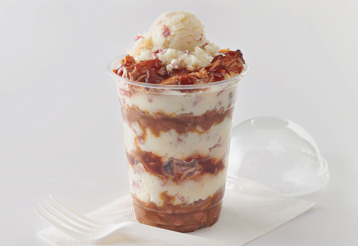 Pulled Pork Mashed Potato Parfait